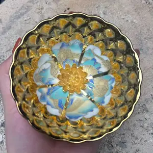 TN Handmade Gold Lotus Tea Cup DHLH