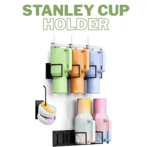 2Pack Magnetic Cup Holder for Stanley 30/40oz, Water Bottle Organizer for Refrigerator, Tumbler Lid Organizer Stanley Cup Accessories, Magnetic Cup Holder for Fridge Kitchen Cabinet