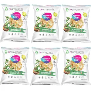 Iamaranth Chips: Jalapeño + Himalayan Salt (6bags / 3.5oz)
