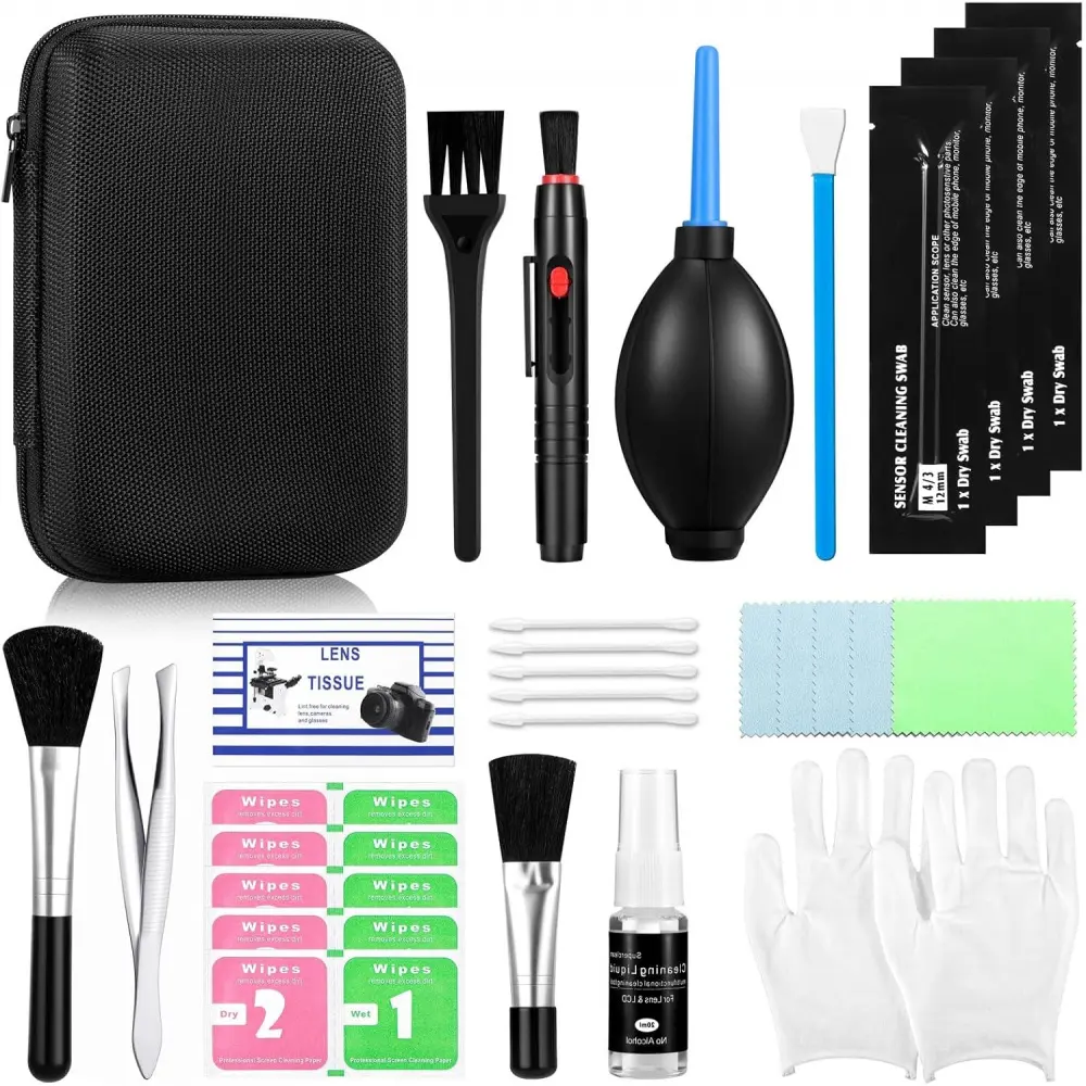Camera Cleaning Kit for DSLR & Mirrorless Cameras - Camera Accessories Lens, Sensor & Camera Lens Cleaning Kit, Perfect Photographer Gifts, Canon, Sony A7III Accessories Sensor Cleaning kit