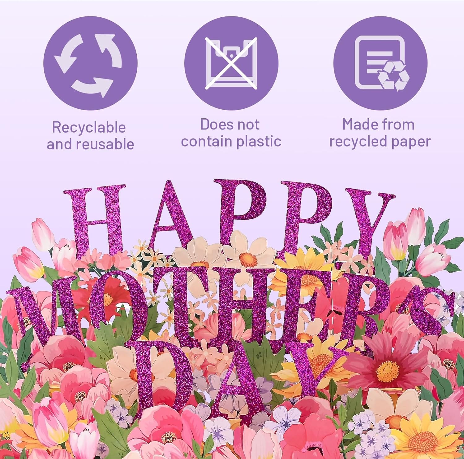 Mother's Day Card - 3D Floral Greeting Card with Heartfelt Message,Mothers Day Gifts, Elegant Handcrafted Design, Mother's Day Gift for Mom, Wife, Grandma - Premium Quality Paper & Envelope Included