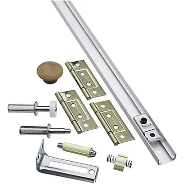 212 MAIN N343-715 Concealed Hinges, 4-Way Adj. 36" Surface Mount Bi-Fold Door Hardware (Model 343715 391S), Four-Way Adj.