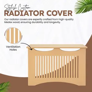 Modern Radiator Cover Cabinet – Premium MDF Heater Cover with Flat Panel Design