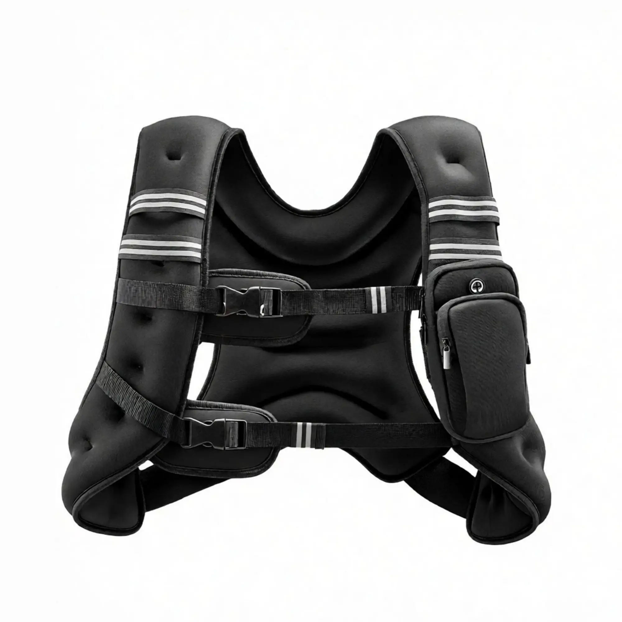 Meat Shredder & Unisex 12LB Fixed Weight Neoprene Vest with Reflective Stripes - Snug Fit, Adjustable Bust Size for Running, Strength Training