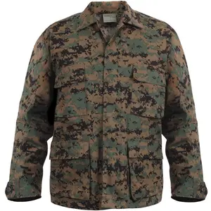 Woodland Digital Camouflage - Tactical BDU Shirt - Cotton Polyester