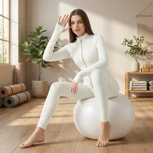【2026 S/S New】 Minimalist Women's Tracksuit Soft Brushed Women's Sporty Jacket, with Spandex Power Fit for Workout & Yoga, Thumbholes Design, Casual Wear for Women,  Airlayer Fabric & High Elasticity - 6 Color Options