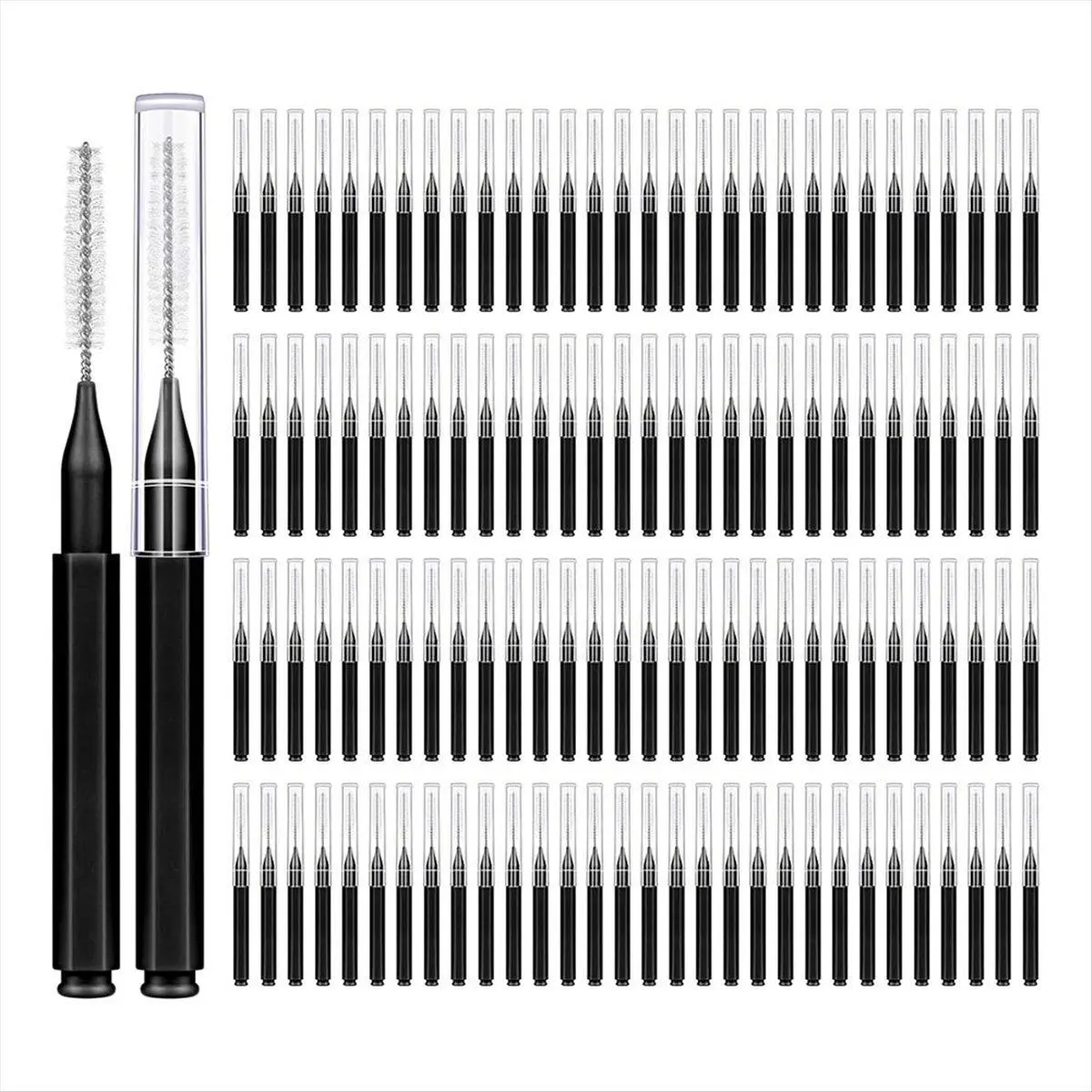 Oral Interdental Brushes with Protective Caps, 120-Piece Boxed Pack, Plastic-Bristle Cleaning Tools for Home Supplies