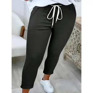Fashion plus-size women's versatile daily commuting casual pants