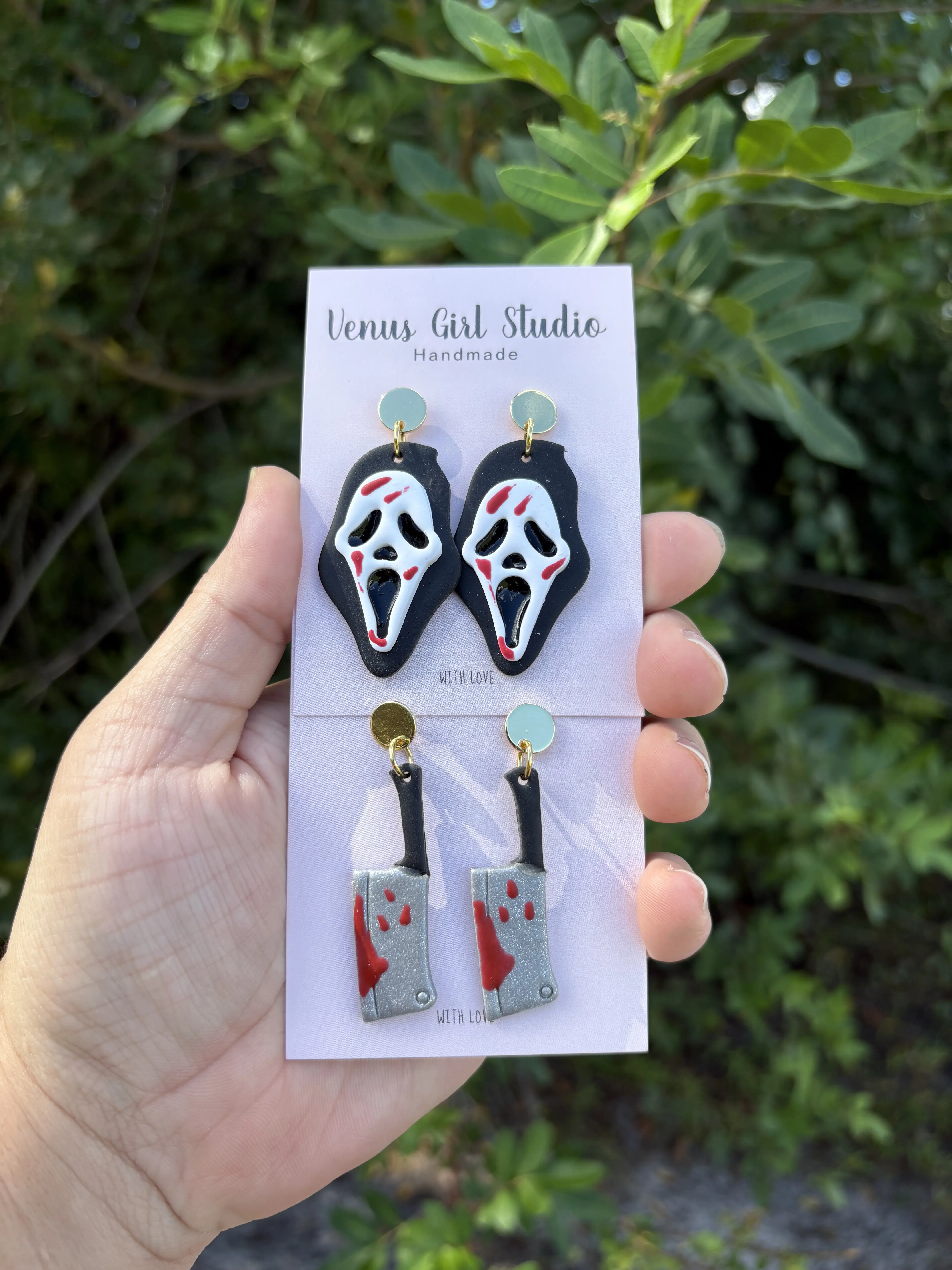 Horror Clay Dangle Earrings