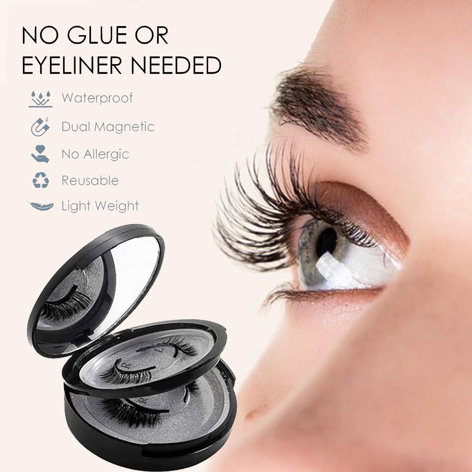 3 Pairs of Reusable Magnetic Eyelashes With Clips, 3D Natural Look, Easy To Wear, No Adhesive Needed, Perfect For Daily Use And Special Occasions