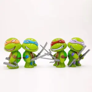 2024 new 4pcs ninja Turtle TMNT figure with movable joints Birthday for Kids Children Christmas