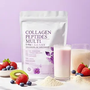 Quayea Multi Collagen Peptides Powder 2LB | Hair, Skin & Nails Boost Vitamins C, E, B12 + Probiotics | Collagen Supplement for Women & Men Glow & Strength