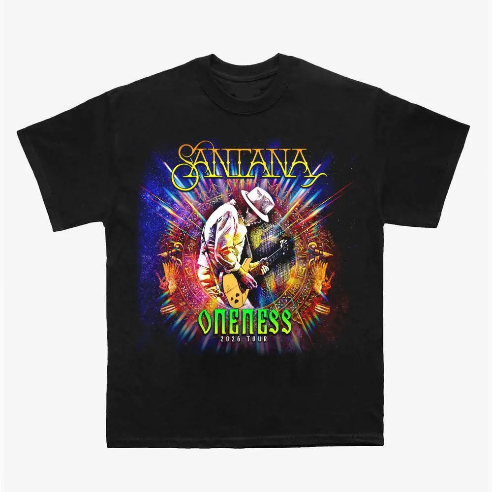 Santana Tour 2026 T-Shirt, Latin Rock Graphic Tee, Classic Rock Concert Fan Apparel