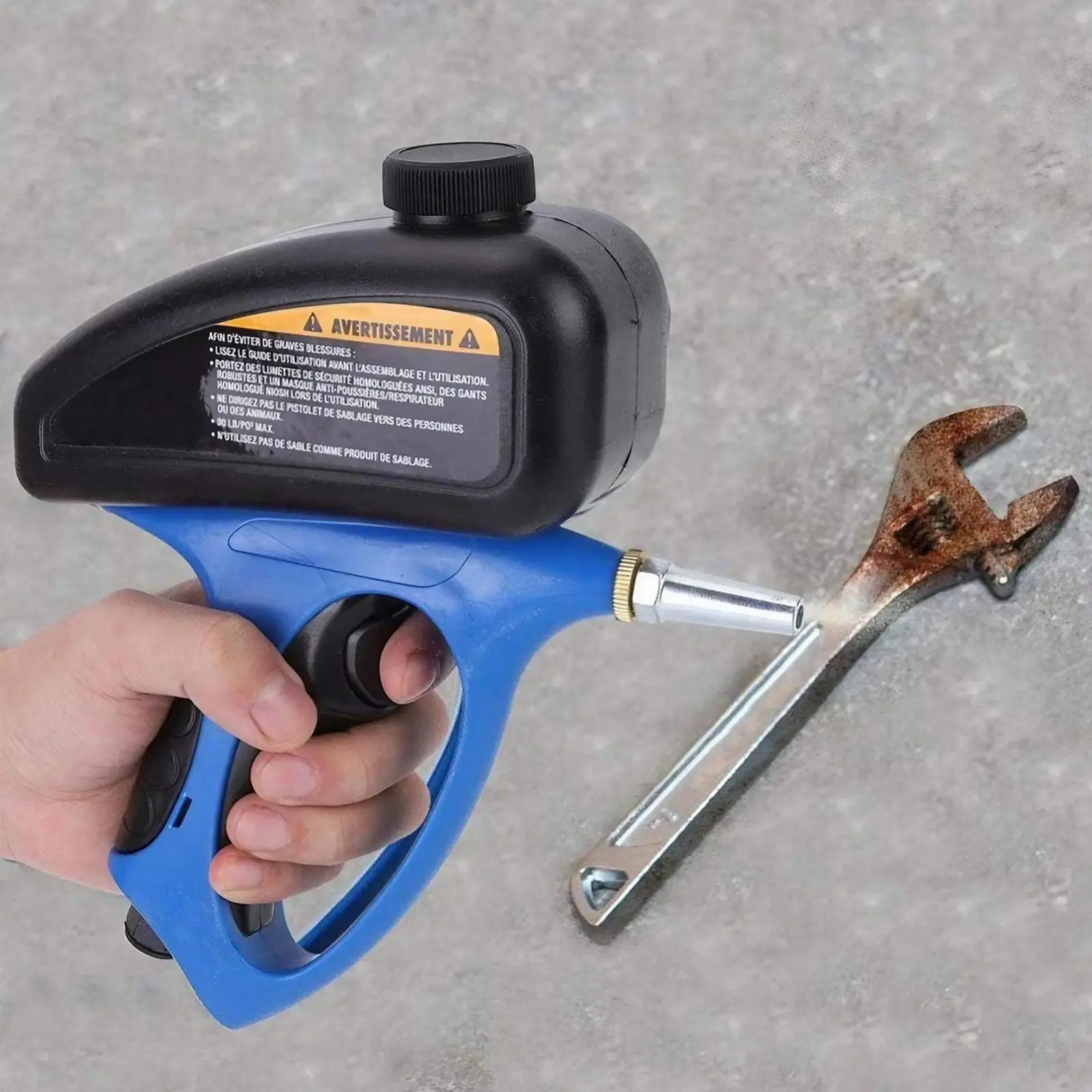 Portable Handheld Air Sandblaster, High Pressure Air Sand Blaster, Adjustable Spray Tool for Removing Rust, Ideal Air Powered Tool for Home and Workshop Compressor Heavy Duty Industrial Use, Airbrush Tool