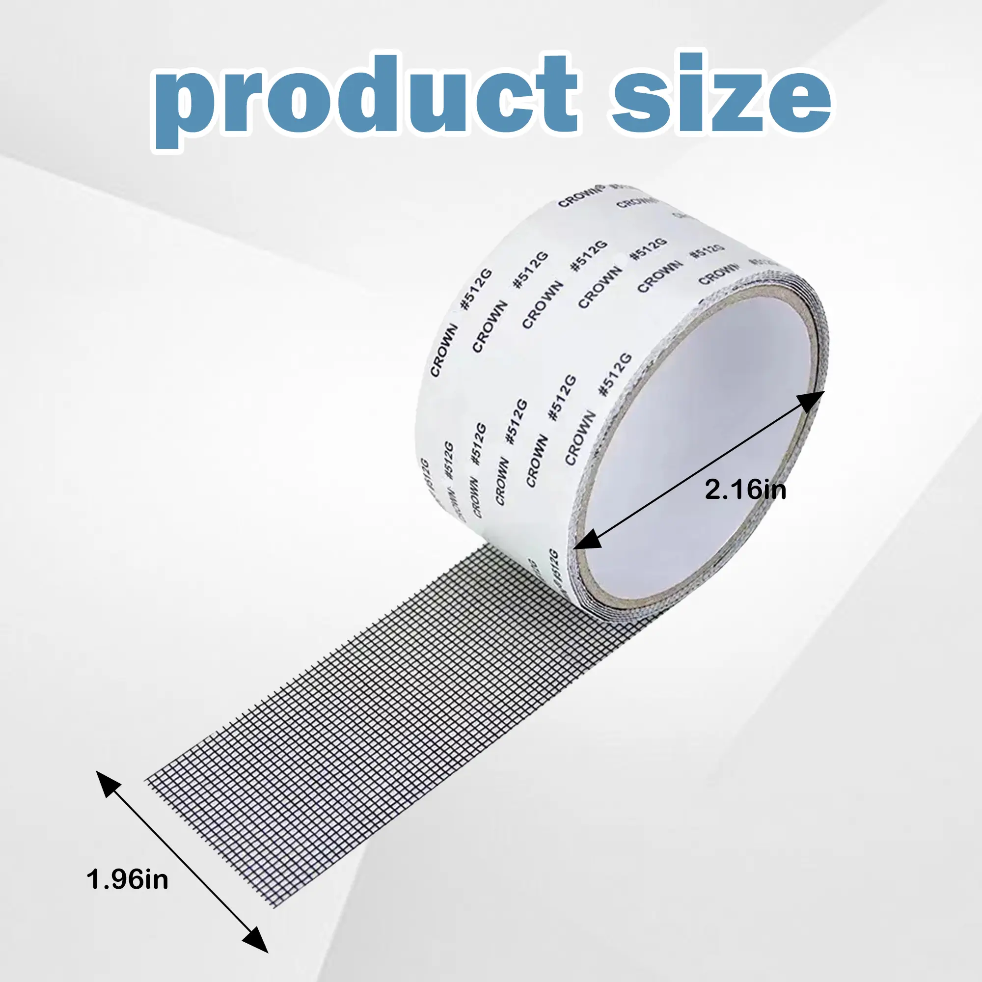 1 Count Window Screen Repair Tape,Sturdy Gray Screen Repair Adhesive, Fiberglass Mesh Mending Tape for Window and Door Screens(2inch x 157.5inch)