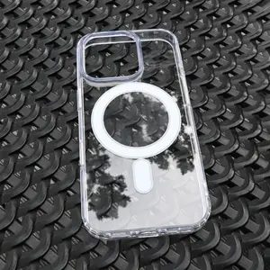Strong Magnetic Clear iPhone Case Compatible with MagSafe Military Grade Drop Tested Shockproof Protective Slim Thin Phone Cover
