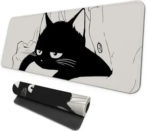 Large Gaming  Pad, Full Keyboard Mat, Long Laptop Mousepad, Computer  Mat for  and Office, Anti-Slip Rubber Base, 31.5 x 11.8 Inches (Black )