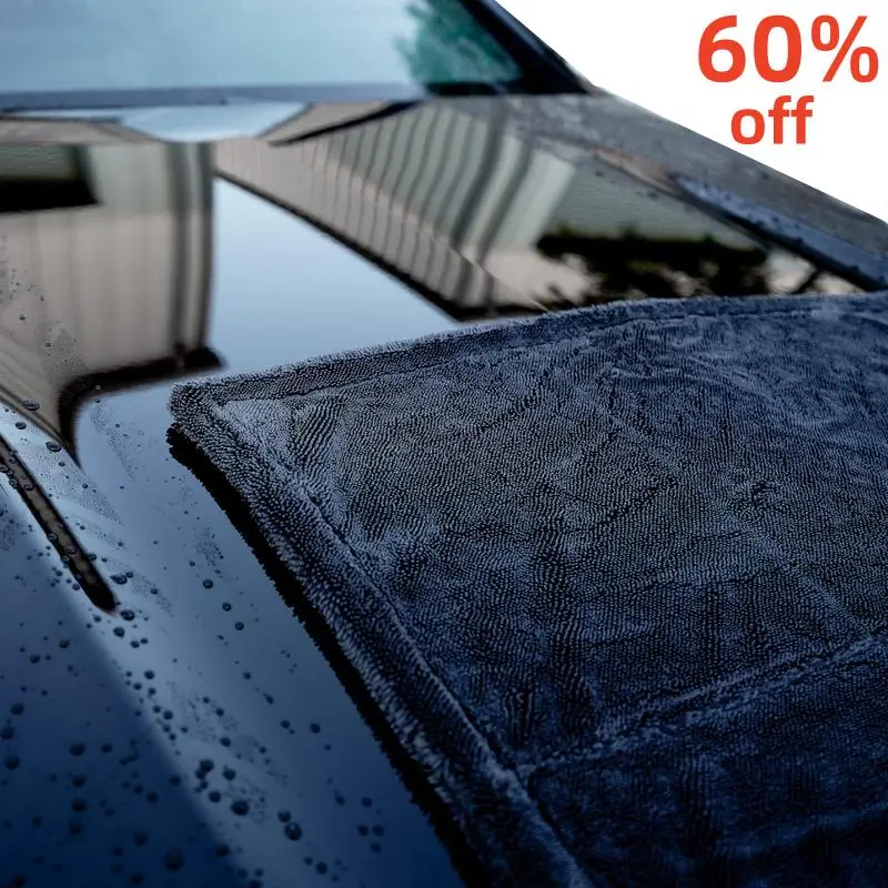 DALUCO-Twist Ring Super Absorbent Car Drying Towel,Car Drying Towel, 1300GSM Microfiber Towel,No Water Streaks or Scratches, Super Absorbent