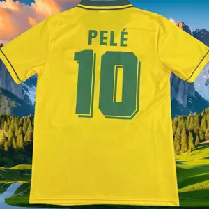 Brazilian football king Pele No. 10 home retro football jersey