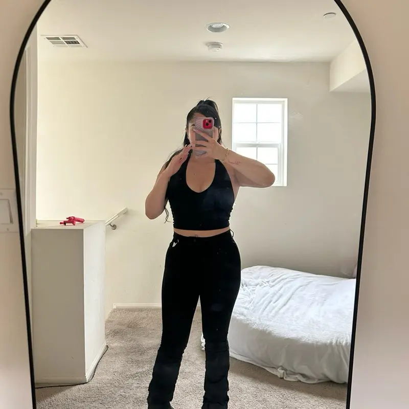 stacked jeans