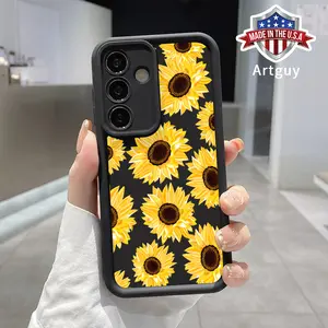 Phone case for Samsung S24 ultra plus S25 S23 S22 Ultra Plus Yellow Daisy Advanced fashion gift Full Body Protection Shockproof Soft Silicone Cover