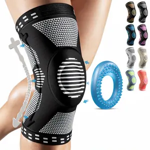 Intense Sports non-slip professional Knee Brace for Runners Gym Basketball Volleyball Hiking - Breathable Sponge Patellabands Leg Protector advanced Support Brace with Knee pad Pain Relief durable design knee wrap bracewith side stabilizer