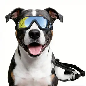 Dog UV Protection Goggles Windproof Anti-Fog Clear Vision Pet Eye Glasses Outdoor Riding Driving Walking Safety Glasses for Small Medium Large Dogs Upgraded and thickened material sunglasses