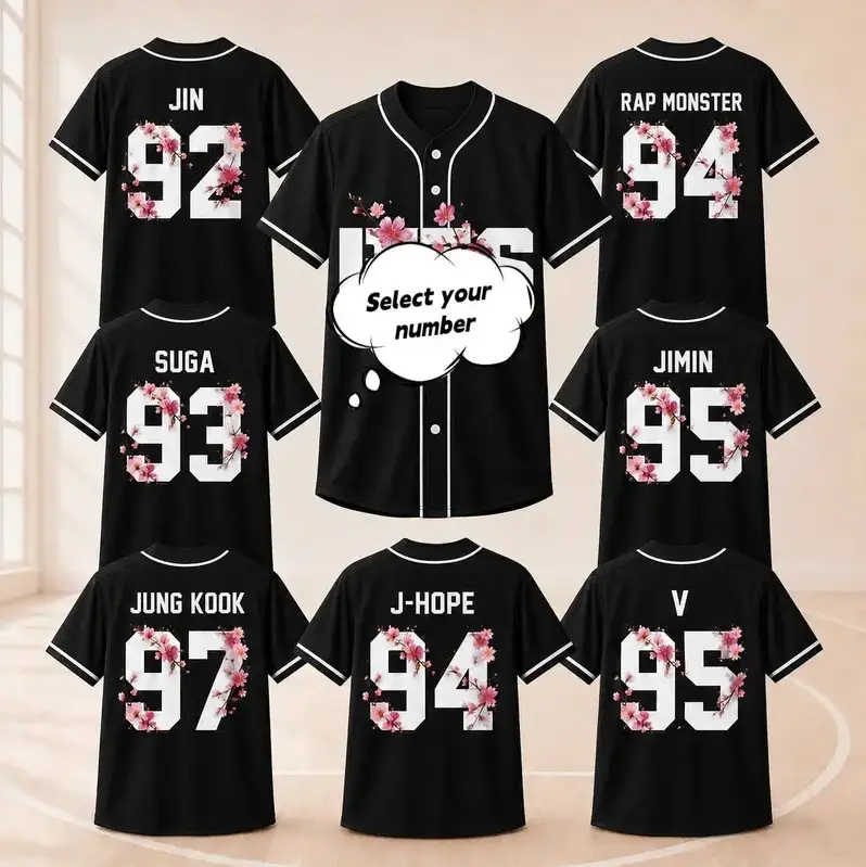 Printed Kpop Idol 2026 Concert Baseball Jersey For Youth Adults, Select Your Number, Athletic Tee Concert Outfit for Men and Women, Gift for Fans