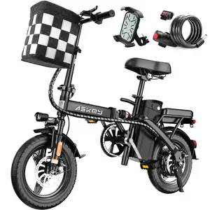 ASKMY E14 Urban Folding E-Bike 1000W, Dual Disc Braking System | UL2849 Certified, Enhanced Safety Battery, 12-Month Warranty, Easy Storage- Long Range 45 Miles | 14" Compact Tires, tiktokshopspringglowup