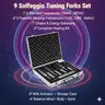 Tuning fork for healing set– 9-Piece Precision Metal Tuning Forks, Includes Standard & Special Frequencies, with Activator & Storage Case – Ideal for Calibration, Testing, and Instructional Use