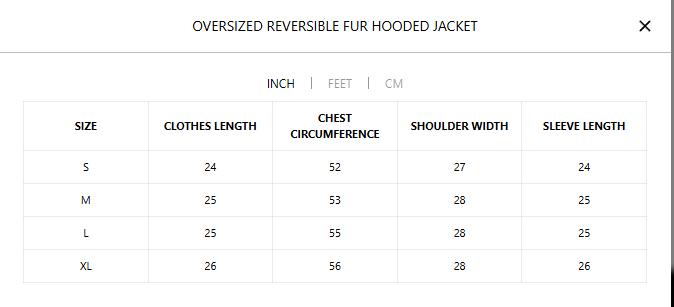 Oversized Reversible Fur Hooded Jacket