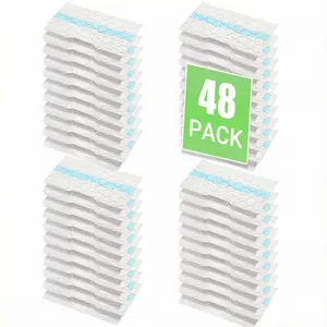 48 Pack Vacmop Replacement Mop Pad for VM250 VM251 VM252 VM200 VC205 QM250 VM190 VM200P12 VMP30 Disposable Hard Floor Cleaning