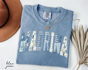 Comfort Colors Madrina Shirt, Floral Faux Patchwork Spanish Godmother Tee, Gift For Madrina, Madrina Proposal Gift, Baptism Gift, Godmom