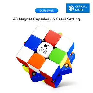 【Official Store】355S Magnetic 3x3 Speed Cube Safe Stickerless Puzzle Toy Brain Training Gift for Kids