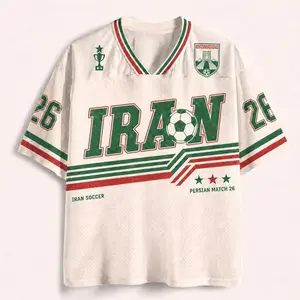 Iran Soccer Jersey, Retro Team Melli Shirt, Custom Name Number Jersey, Iranian Football Fan Gift, Persian Match Tee 3CG