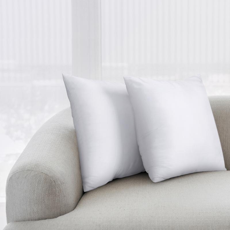 Utopia Bedding White Throw Pillow Inserts - Pack of 2 Durable Memory Foam for Bed & Couch - Soft 115 GSM Brushed Fabric - Breathable Comfortable Decorative Pillows