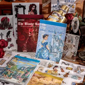 20 Sheets Fantasy Theme Stickers Book, Enchanted Dreamland Series Stickers for Crafting and Illustrations, Ideal for Kids and Adults, Decorative Elements