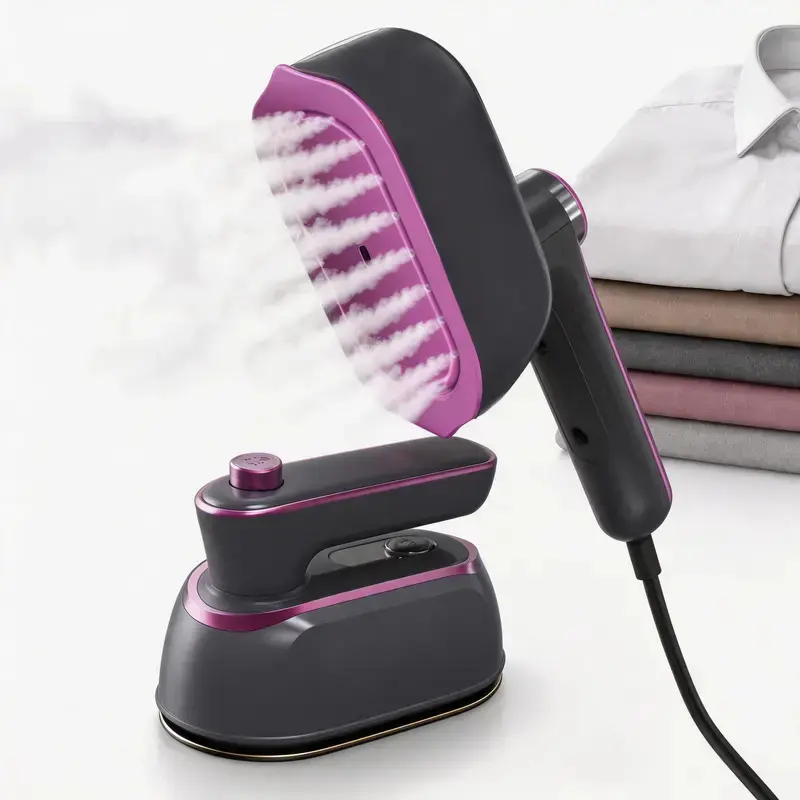 Handheld Steaming Iron - Portable Travel Must-Have, 85ml, Foldable, 2-in-1 Dry & Steam Function, 5s Fast Heat-Up, 180° Rotatable, Fits Carry-On, Compact Home & Travel Household Appliance