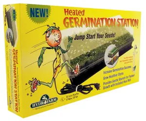 Hydrofarm 72 Cell Pack 2in. Dome Germination Station With Heat Mat & Tray CK64050, Heated Germination, 17 Watts, Heated Mat