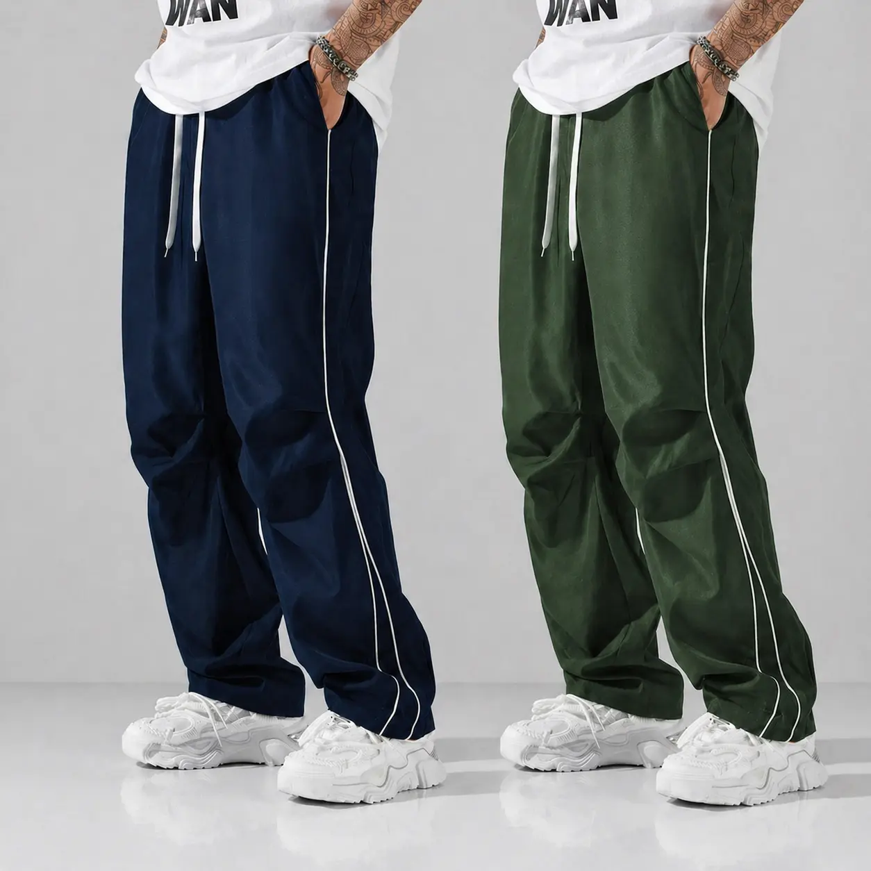 Dark Blue + Army Green