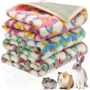 Guinea Pig Bedding Mat - 3 Pack  Washable Rat Cage Liner Bedding Accessories Soft Fleece Blankets for Rat, , Chinchilla, Hedgehog, Ferret, Hamster, Small