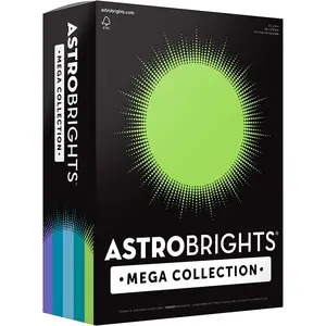 Mega Collection Colored Paper "Frosty" 5-Color Assortment 625 Sheets 24 lb/89 gsm 8.5" x 11" MORE SHEETS Assorted