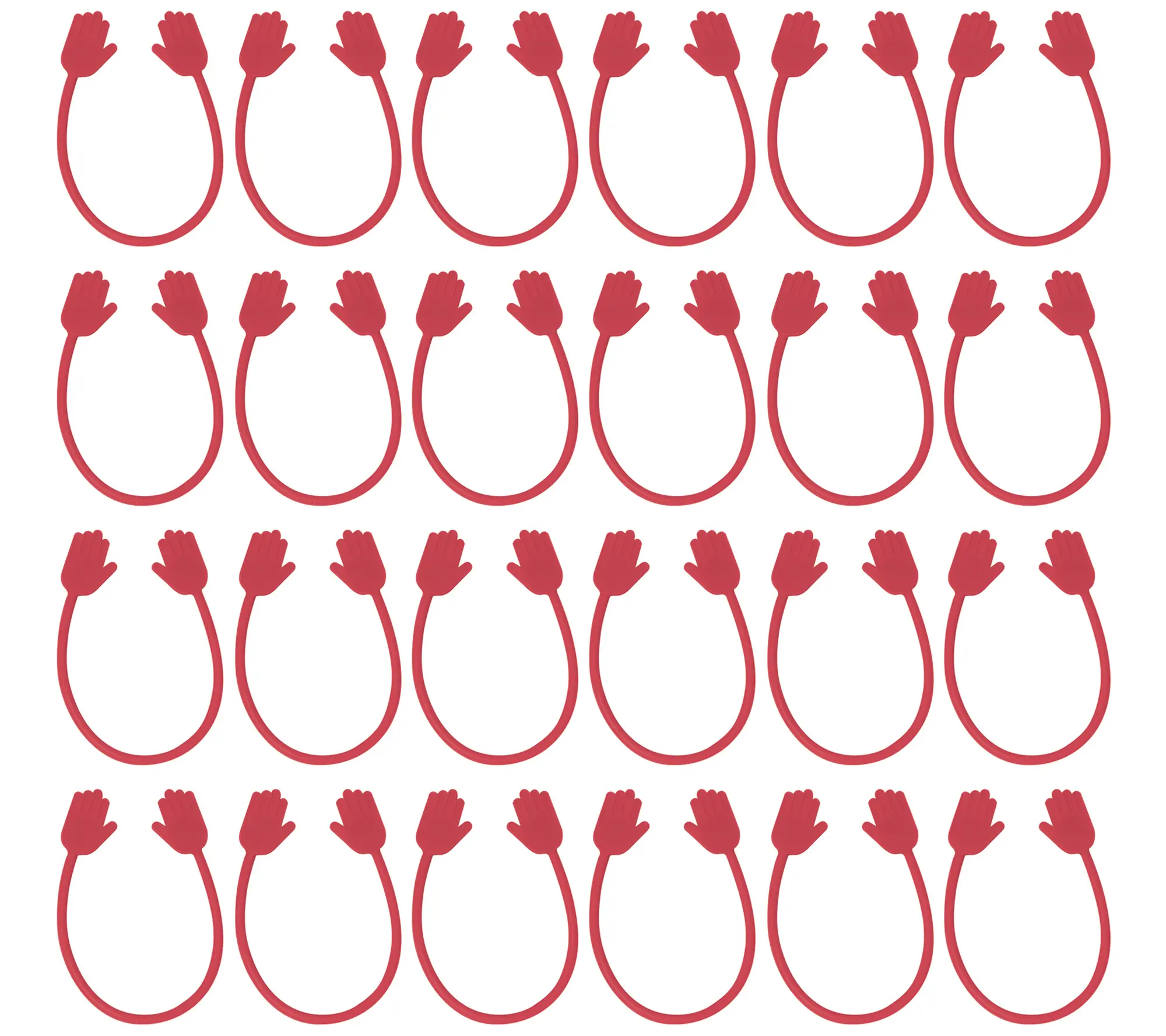 Ruby Set of 24 Holding Hands Reusable Magnetic Zip Ties