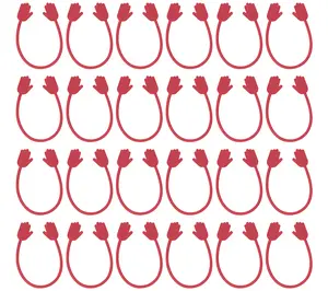 Ruby Set of 24 Holding Hands Reusable Magnetic Zip Ties