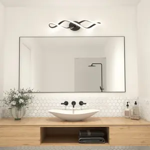 Swirl LED bathroom vanity light