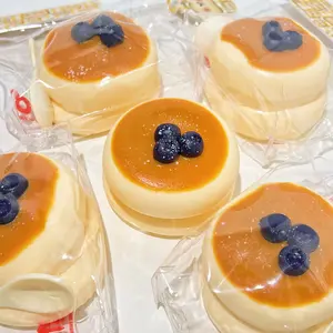 【Buy 3 get 1 free 2025 new model 】Blueberry Original Flavor Soufflé Food-Grade Silicone Slow-Rising Rebound Squishy Fidget Toys for Stress Relief - Soft Squeeze Toys with Thick Creamy Slime Texture, Handmade Non-Toxic Sensory Toys  transparent bag