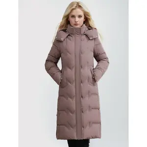 2024 down Cotton-Padded Coat for Women Long below the Knee Winter New Slim Quilted Coat plus Size Thickened Cotton Overcoat Coat