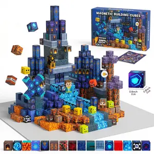 Blue Castle Magnetic Building Blocks Set 100/150 PCS, Construction Stacking Blocks, Magnetic Blocks STEM Montessori Toys for 3-8 Year Old Kids, Educational Magnetic Cubes Toddler Sensory Toy for Christmas Birthday Gift