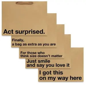 Snarky LARGE Gift Bag Set — 5 Oversized Kraft Bags