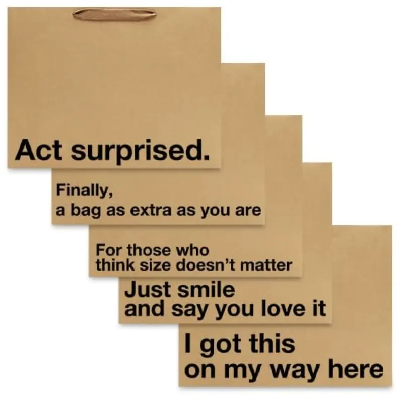 Snarky LARGE Gift Bag Set — 5 Oversized Kraft Bags